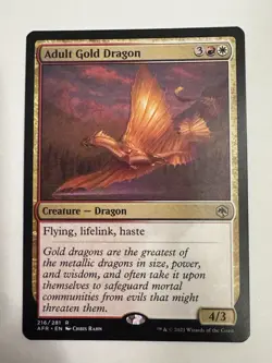 Adult Gold Dragon Adventures in the Forgotten Realms Regular MTG AFR - Image 1