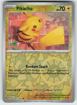 Pikachu Reverse Holo SV05: Temporal Forces 051/162 Common NM Pokemon - Image 1