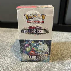 Pokemon TCG Stellar Crown Half Booster Box (18 Packs) New and Sealed - Image 1