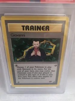 PSA 8 Pokemon Gym Challenge Unlimited Giovanni Non Holo Rare 104/132 NM-MT - Image 2