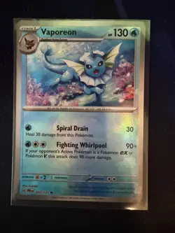 Pokemon TCG SV Vaporeon Master Ball Pattern #022/131 Prismatic Evolutions NM/M - Image 1