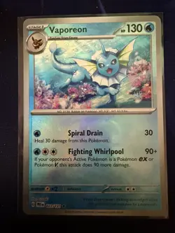Pokemon TCG SV Vaporeon Master Ball Pattern #022/131 Prismatic Evolutions NM/M - Image 2