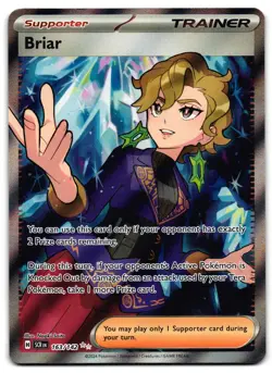 Briar 163/142 - 🌊 Stellar Crown Ultra Rare Pokemon TCG 🖤 - M/LP - Image 1