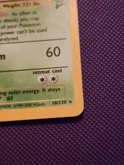 Venusaur 018/130 Base Set 2 Holo Pokemon - Image 2