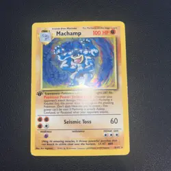 Machamp Pokemon TCG Base Set - 8/102 1st Edition Holo Rare - very good 👀🔥 - Image 1