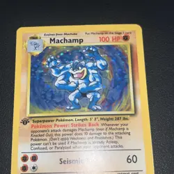 Machamp Pokemon TCG Base Set - 8/102 1st Edition Holo Rare - very good 👀🔥 - Image 3