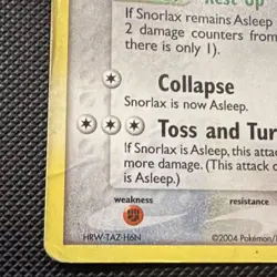 Pokemon Snorlax 15/112 FireRed & LeafGreen Holo Rare Damaged Vintage - Image 5