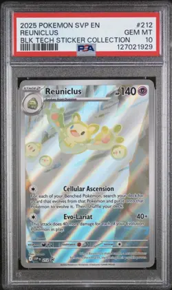 2025 POKEMON SVP EN-SV BLACK STAR PROMO #212 REUNICLUS PSA 10 - Image 1