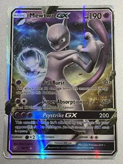 Pokemon Mewtwo GX 39/73 Shining Legends Ultra Rare Full Art Basic Holo 190 - Image 1