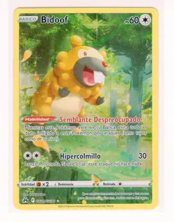1x ~ESP~ SPANISH Bidoof GG29 Crown Zenith Pokemon Card (Z1) - Image 1