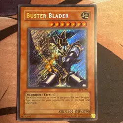 YUGIOH! Buster Blader BPT-008 Secret Rare Foil Bleed ERROR NM - Image 1