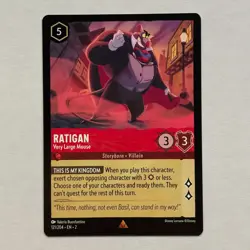 Ratigan 121/204 Disney Lorcana Rise of the Floodborn Regular Rare Card NM - Image 1
