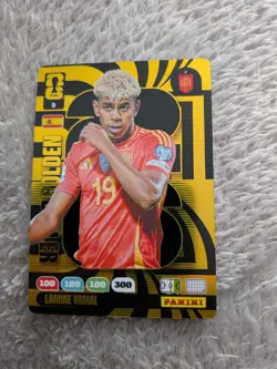 Lamine Yamal "Golden Baller" trading card from the Adrenalyn XL FIFA World Cup - Image 1