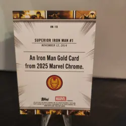 Marvel Topps Chrome 2025 Iron Man Gold - Superior Iron Man #1 IM-10 /50 - Image 3