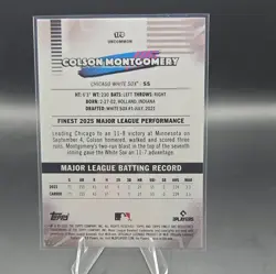 Topps Finest 2026 Colson Montgomery Chicago White Sox Rookie Card #170 - Image 2