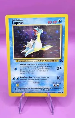 Pokemon Card - Lapras Holo Ultra Rare 1999 Fossil Set Edition 10/62 Ex M 1st - Image 1