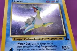 Pokemon Card - Lapras Holo Ultra Rare 1999 Fossil Set Edition 10/62 Ex M 1st - Image 2