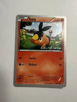 LP Tepig 15/114 2011 World Championships David Cohen Black White Pokemon card #2 - Image 1