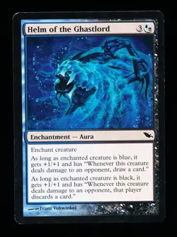 * * 1x Helm of the Ghastlord x1 * * Shadowmoor MTG LP Lightly Played - Image 1