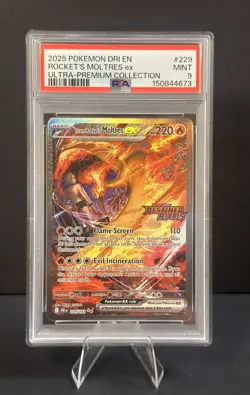 Team Rocket's Moltres ex 2025 Pokemon Destined Rivals #229/182 PSA 9 - Image 1