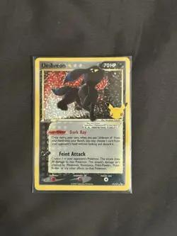 Pokemon TCG Umbreon 17/17 Gold Star Celebrations:Classic Collection MINT - Image 1