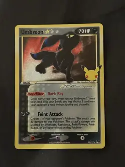 Pokemon TCG Umbreon 17/17 Gold Star Celebrations:Classic Collection MINT - Image 2