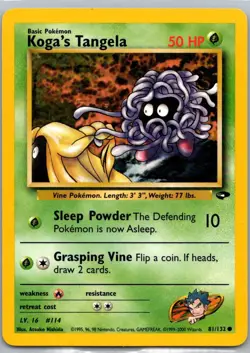 Pokemon TCG Kogas Tangela 81/132 Gym Challenge NM - Image 1