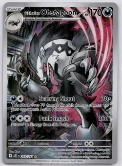 Galarian Obstagoon 245/217 Illustration Rare Ascended Heroes Pokemon Holo NM - Image 1