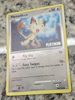 Meowth 106/146 Stamped Burger King Holo!! Pokemon Platinum BK Promo - Image 3