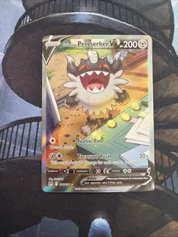 Galarian Perrserker V (Alternate Full Art) 184/196 Swsh11: Lost Origin Holo NM+ - Image 1
