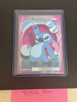 Topps Disney Chrome 2026 #287/399 Stitch Magenta Refractor - Image 1
