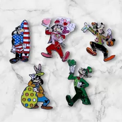 BA Hidden Disney 2025 Wave A Disneyland Seasons Goofy 5 Pin Set - Image 1