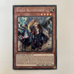 Yu-Gi-Oh Surge Blitzclique CORI-EN011 Secret Rare 1st Ed NM Chaos Origins - Image 1