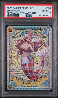 Bandai One Piece CCG Shirahoshi SP EB01-057 A Fist of Divine Speed PSA 10 - Image 1