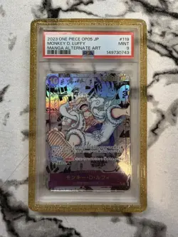 Monkey D. Luffy 119 Manga Alternate Art One Piece Japanese PSA 9 OP05 - Image 1