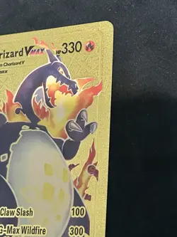 Purple Charizard VMAX Gigantamax Gold Metal Pokemon Card SV107/SV122 330hp - Image 2