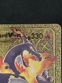 Purple Charizard VMAX Gigantamax Gold Metal Pokemon Card SV107/SV122 330hp - Image 3