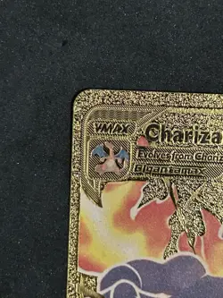 Purple Charizard VMAX Gigantamax Gold Metal Pokemon Card SV107/SV122 330hp - Image 4