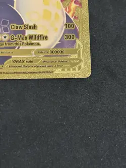 Purple Charizard VMAX Gigantamax Gold Metal Pokemon Card SV107/SV122 330hp - Image 5