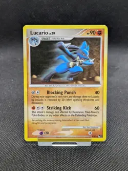Pokemon Card Lucario POP Series 8 2/17 Holo Rare Played - Image 1