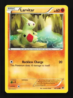 Larvitar 40/124 Fates Collide English Pokemon Card TCG - Image 1