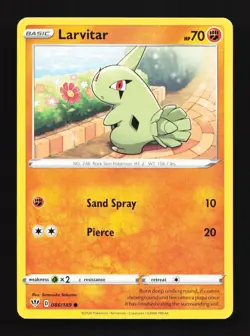 Larvitar 086/189 LP Darkness Ablaze English Pokemon Card TCG - Image 1