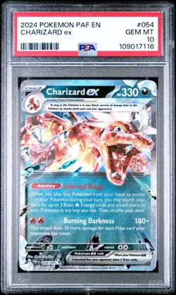 2024 POKEMON PAF EN-PALDEAN FATES #054 CHARIZARD EX PSA 10 - Image 1