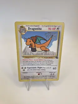 1999 Dragonite Black Star Movie Promo #5 Pokemon TCG Card WOTC MP - Image 1