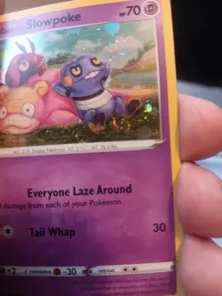 HD SWIRL Pokemon TCG Galarian Slowpoke Cosmos SWSH Black Star Promo SWSH126 - Image 2