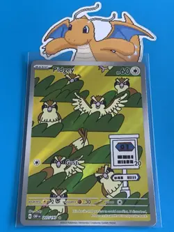 Pidgey 207/197 Sv03: Obsidian Flames Illustration Rare Near Mint Condition - Image 1