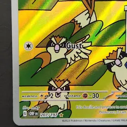 Pokemon Card Pidgey 207/197 Obsidian Flames Illustration Rare Holo NM/M - Image 5