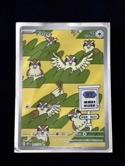 Pidgey 207/197 SV03 Obsidian Flames Illustration Rare Holo 2023 EN 60 HP - Image 1