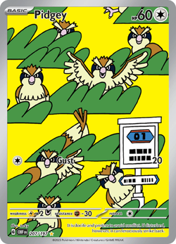 Pokemon TCG - Pidgey - 207/197 - Obsidian Flames - Illustration Rare - NM - Image 1