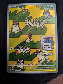 Pokemon TCG Obsidian Flames Pidgey Holo Card 207/197 Illustration Rare - Image 1
